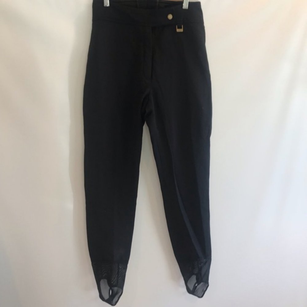 Ladies Black Cobor Ski Pants with Stirrups size 6